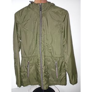 FREE COUNTRY:  Green Light Hooded Jacket with Zip-Up Pockets, Woman Size S